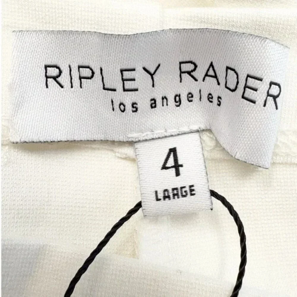 NEW RIPLEY RADER White Ponte Knit Wide Leg Pants Size 4 US Large - Picture 10 of 12